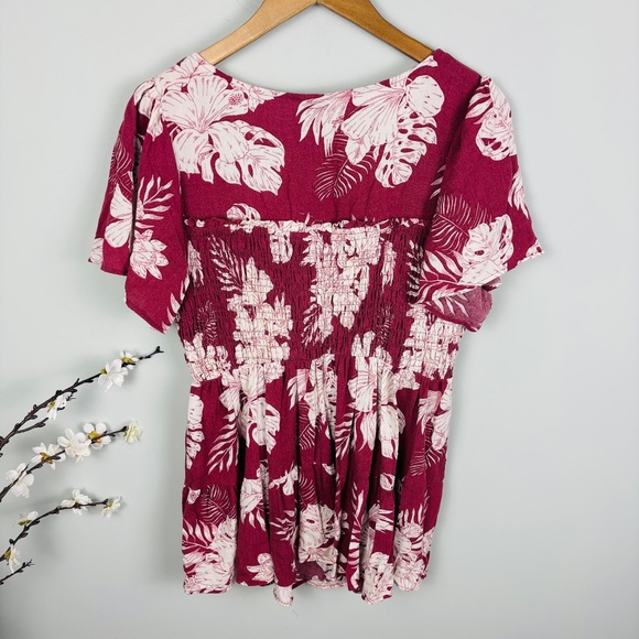 Torrid Babydoll Gauze Smocked Tiered Top Size 1X - Picture 4 of 4